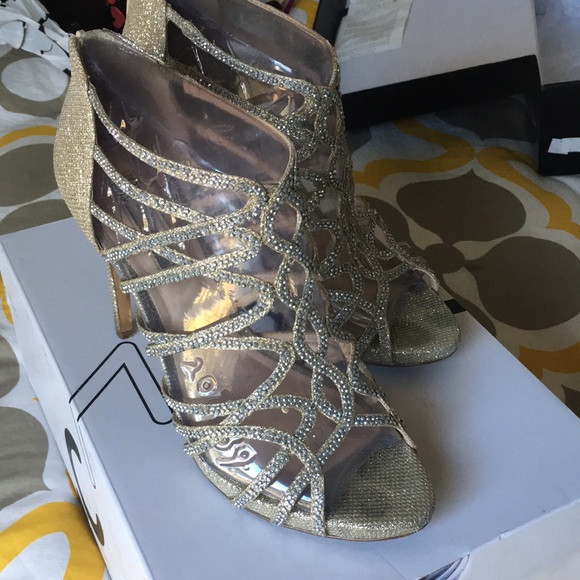 Strappy Sparkly Heels, Evening or Prom Heels - Picture 3 of 5